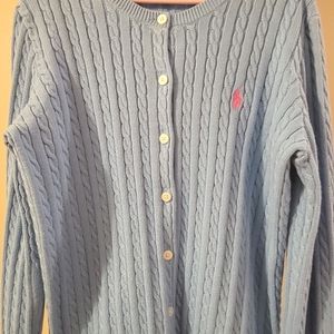 Big Girls Ralph Lauren Blue Sweater Sz L 12-14